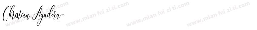 Christina Aguilera字体转换